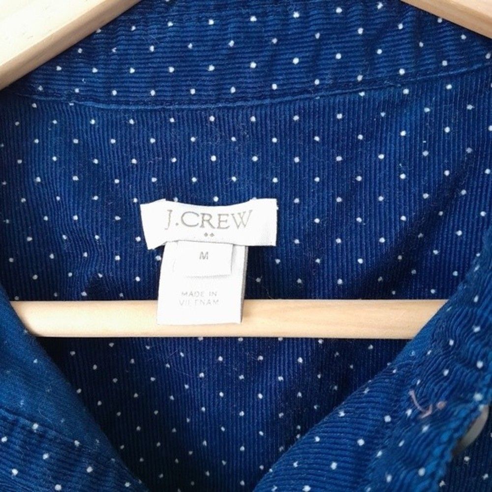 J. CREW Popover Corduroy Mini Polka Dot Tunic Shirt Dress sz: M - Picture 4 of 8